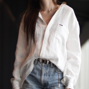 unisex linen shirts outer(white)