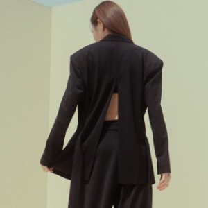 Back open jacket(black)